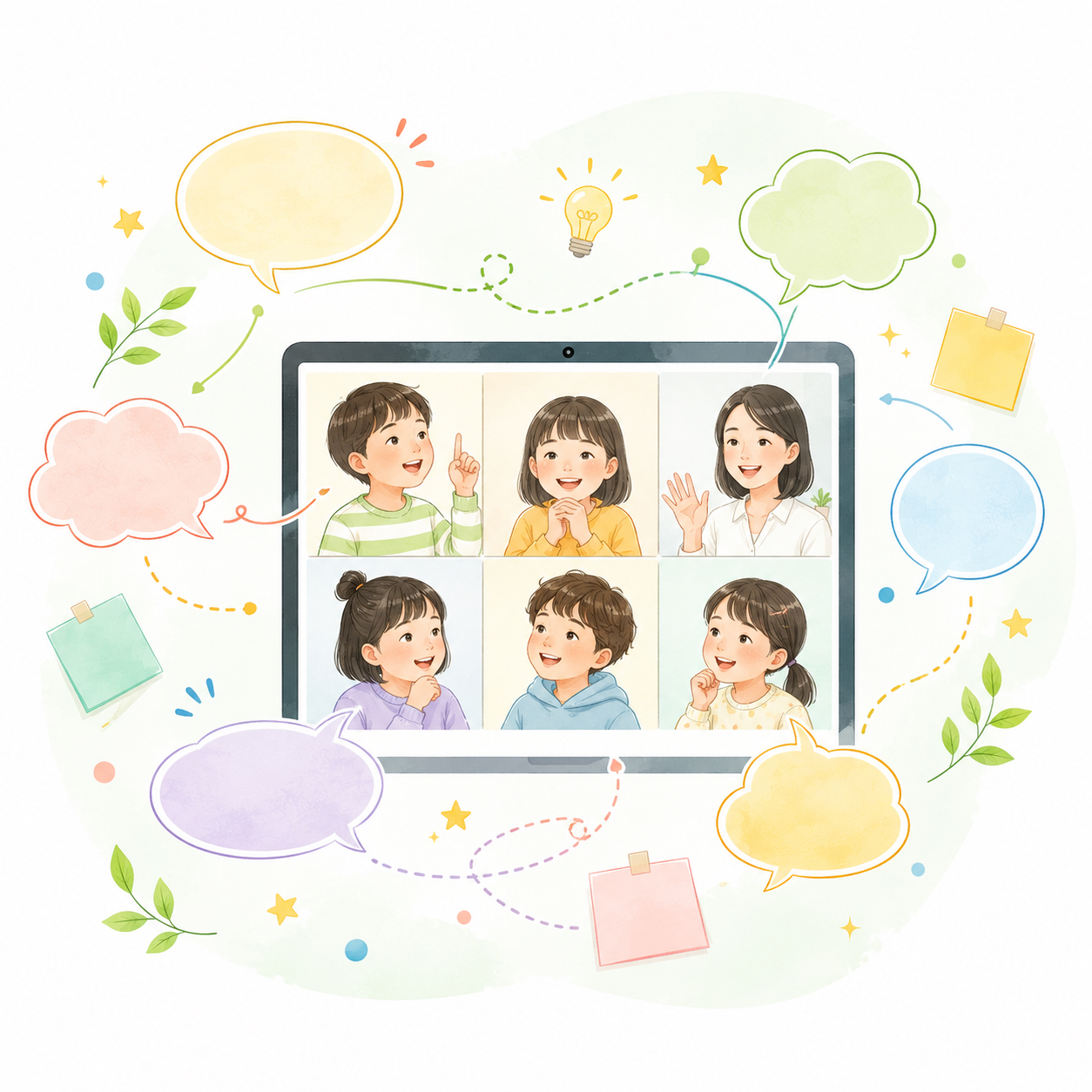 子どもたちの声から、会話が広がる